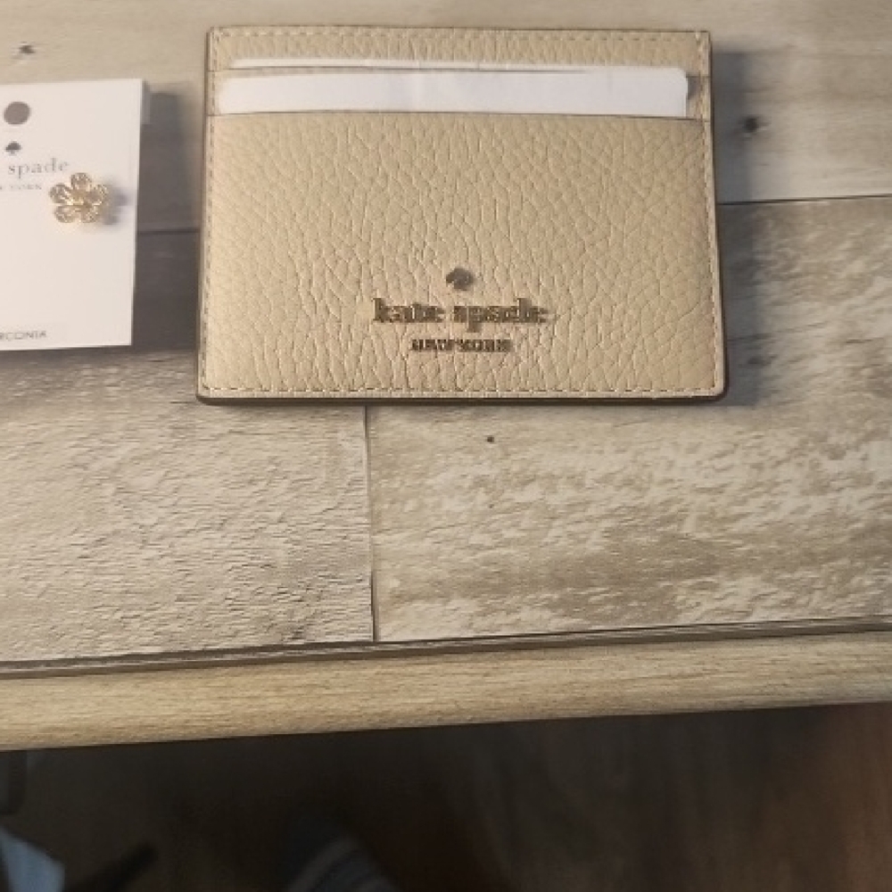 Kate Spade Tan and Yellow Bag w/ Navy Accents Bundle - Picture 8 of 11
